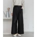パンツ タックワイドパンツ レディース