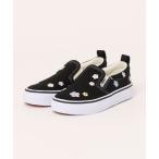 スニーカー VANS ヴァンズ 17-22(H) SLIP ON スリッポン V98PS EB.FLW BLK/WHT/FLW キッズ 子供 男の子