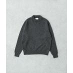 セーター ニット new basic　CASHMERE SILK MOULINE CREW-NECK KNIT メンズ