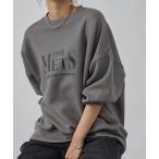 ショッピングドゥ トレーナー スウェット シルキーダンボールロゴプルオーバー レディース