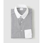 シャツ D.SHORT ROUND TAB クレリック ストライプ メンズ