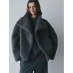 コート アウター スタンドカラーボアコート レディース