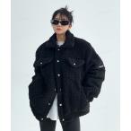 ブルゾン アウター 韓国ファッション 袖ラベルボアジャケット レディース メンズ