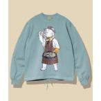 ショッピングピザ トレーナー スウェット 空紡糸裏毛 スキレットピザクマ ヘムスピンドル クルースウェット メンズ レディース