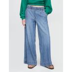 「GAP」 加工デニムパンツ S インディゴブルー レディース