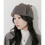 ニット帽 ニットキャップ リブニットフライトキャップ レディース