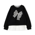 ショッピングリボン tシャツ ビッグリボントレーナー＆裾フリルTシャツセット キッズ 子供服 女の子