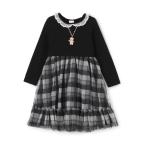 ワンピース 「人気商品再入荷」「直営店で取り扱い無し」チェックチュール　ドッキングワンピース キッズ 子供服 女の子