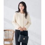 ショッピングパール カーディガン パールボタンツイードニットカーディガン レディース