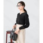 ショッピングパフスリーブ ニット セーター 「洗える/雑誌InRed(宝島社)11月号掲載」Vネック美ラクるパフスリーブニット レディース