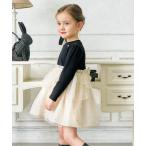ショッピング記念 ワンピース 「ジュニア対応」花びらチュールバックリボンワンピース キッズ 子供服 女の子