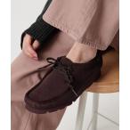 ショッピングブーティ ブーツ 「Clarks Originals」ワラビーブーツ パープル GORE-TEX レディース