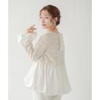 ショッピングバルーン ツイードバックフリルバルーントップス レディース