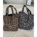 トートバッグ Mignonjour/チェック ヒョウ柄リバーシブルトートバッグ M2835 レディース