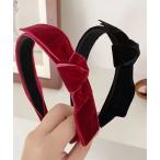 カチューシャ 「 ammy. / エイミードット 」 ベロア調 ガーリー リボン カチューシャ