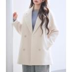 ショッピングウール ジャケット テーラードジャケット ダブルブレストテーラードウールライクジャケット/コート レディース