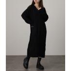 ワンピース NARNAD ニット マキシ丈スリットワンピース