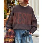 ニット セーター 「UNISEX」ジャガードモールロゴニット レディース メンズ