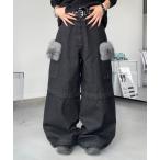 ジーンズ 4WAYファーヴィンテージデニムデタッチャブルパンツ/ハーフパンツ変更可 メンズ レディース