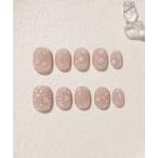 ショッピングネイルシール ネイルチップ ネイルシール 水光ネイルマットピンクベースフラワーレースデザインショートラウンドネイルチップ
