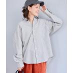 ブラウス シャツ コットンミニチェックオックスシャツ レディース