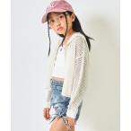 パーカー  メッシュ クロップド ラ