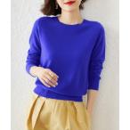 ショッピングニットワンピ ニット セーター シンプルシルエットニットトップス レディース