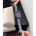 腕時計 LUON / Apple Watch Band / スター デニム アップルウォッチ バンド レディース