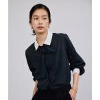 ブラウス シャツ シアートリコットボウタイシャツブラウス/イージーケア レディース