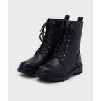 ブーツ 「生活防水」厚底タンクソールレースアップブーツ レディース