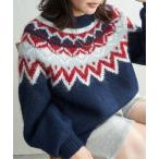 ニット セーター ノルディックニットプルオーバー レディース