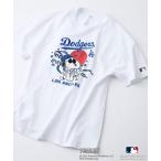 ショッピング和柄 tシャツ 「PEANUTS×MLB」オリジナルデザイン 和柄Ｔシャツ ドジャース ヤンキース カブス スーベニア メンズ レディース