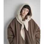 ニット帽 ニットキャップ ストールリブニットフーディー レディース