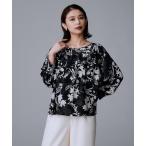 ショッピングオーナメント ブラウス シャツ 「洗える/セットアップ可能」オーナメントフラワー ブラウス レディース