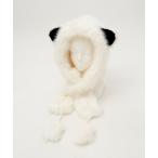 ニット帽 ニットキャップ an meets zakka 耳付きボリューミーファーフード レディース メンズ