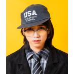 キャップ 帽子 an meets zakka USAロゴ刺繍ヴィンテージウォッシュベースボールキャップ レディース メンズ