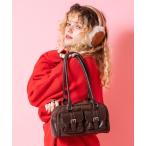 ショッピングＺＡＫＫＡ ボストンバッグ an meets zakka クラシックチェックツイード×合成皮革コンビミニボストンバッグ レディース メンズ