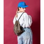 ショッピングＺＡＫＫＡ デイバック リュック an meets zakka ベロアレオパードナップサック レディース メンズ