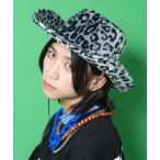 帽子 ハット an meets zakka レオパードベロアファーテンガロンハット レディース メンズ
