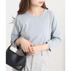 tシャツ ストレッチジャガード　クルーネック六分袖Tシャツ レディース メンズ