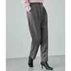 パンツ ウールレーヨンクラシック2タックパンツ(ヘリンボーン/グレンチェック)/セットアップ対応 レディース