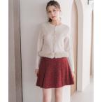 カーディガン 2025秋冬新作 裾ファーニットカーディガン レディース