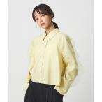 ブラウス シャツ 「EMMEL REFINES」EM チュールレイヤー ミニエリ シャツ レディース