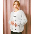 カーディガン ショートシャギーニットカーディガン レディース