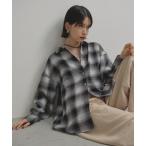 ブラウス シャツ チェックオーバーシャツ レディース