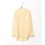 「THE SHINZONE」 STAND COLLAR DADDY SHIRT 長袖シャツ - イエロー レディース