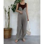 「DouDou」 オーバーオール FREE グレイッシュベージュ レディース