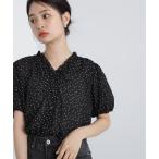 「N.（N. Natural Beauty Basic）」 半袖ブラウス MEDIUM ブラック系その他 レディース