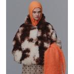 ブルゾン アウター Animal Pattern Faux Fur Coat / アニマルパターンフェイクファーコート レディース