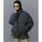 ショッピングJACKET ブルゾン アウター Wave Shirring Tulle Puffer Jacket / ウェーブシャーリングチュールパッファージャケット レディー